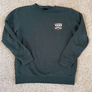 Vans Men's Crewneck Sweatshirt in Forest Green with Chest Logo